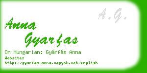 anna gyarfas business card